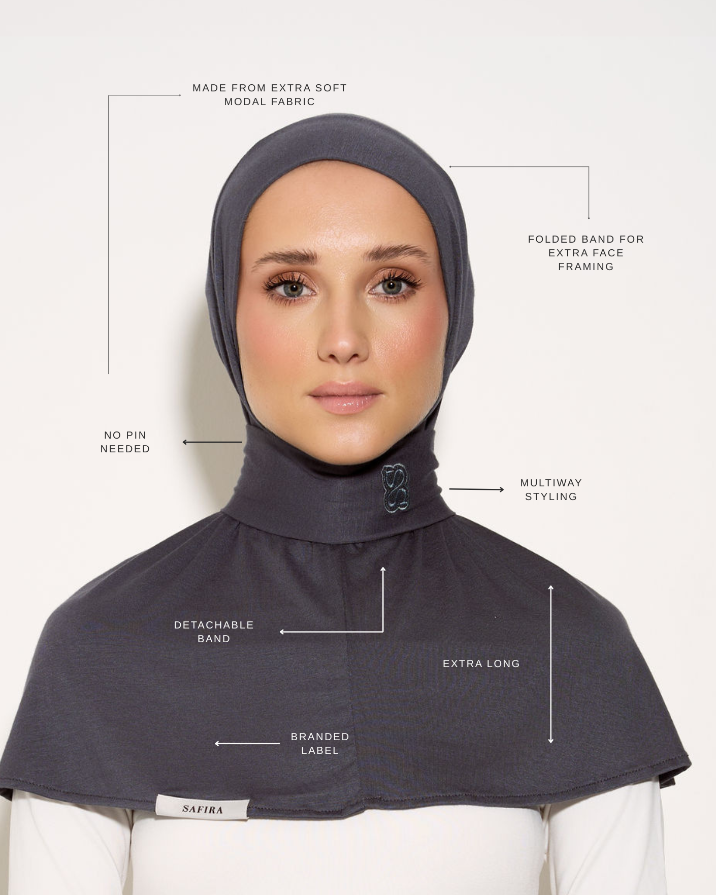 Staple Scarf II | Gun Metal