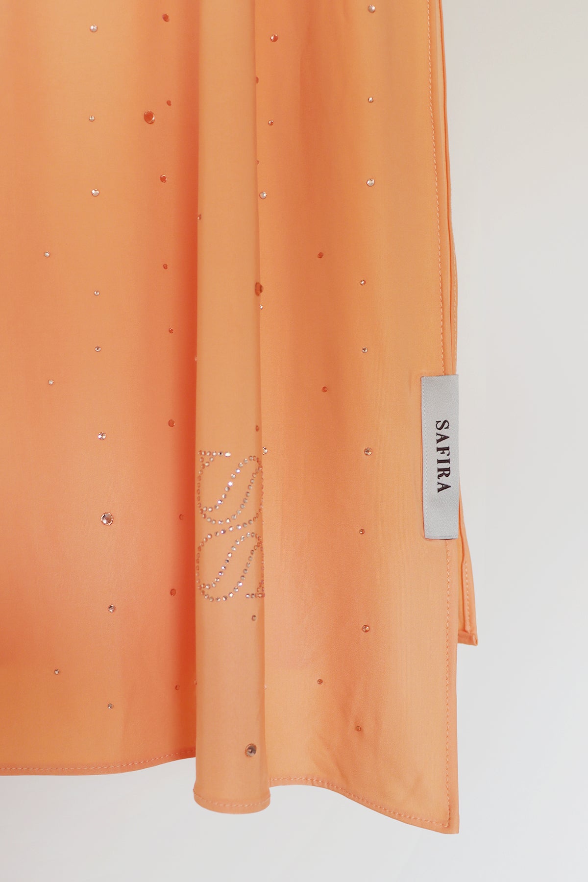Stone Liquid Scarf | Coral Orange