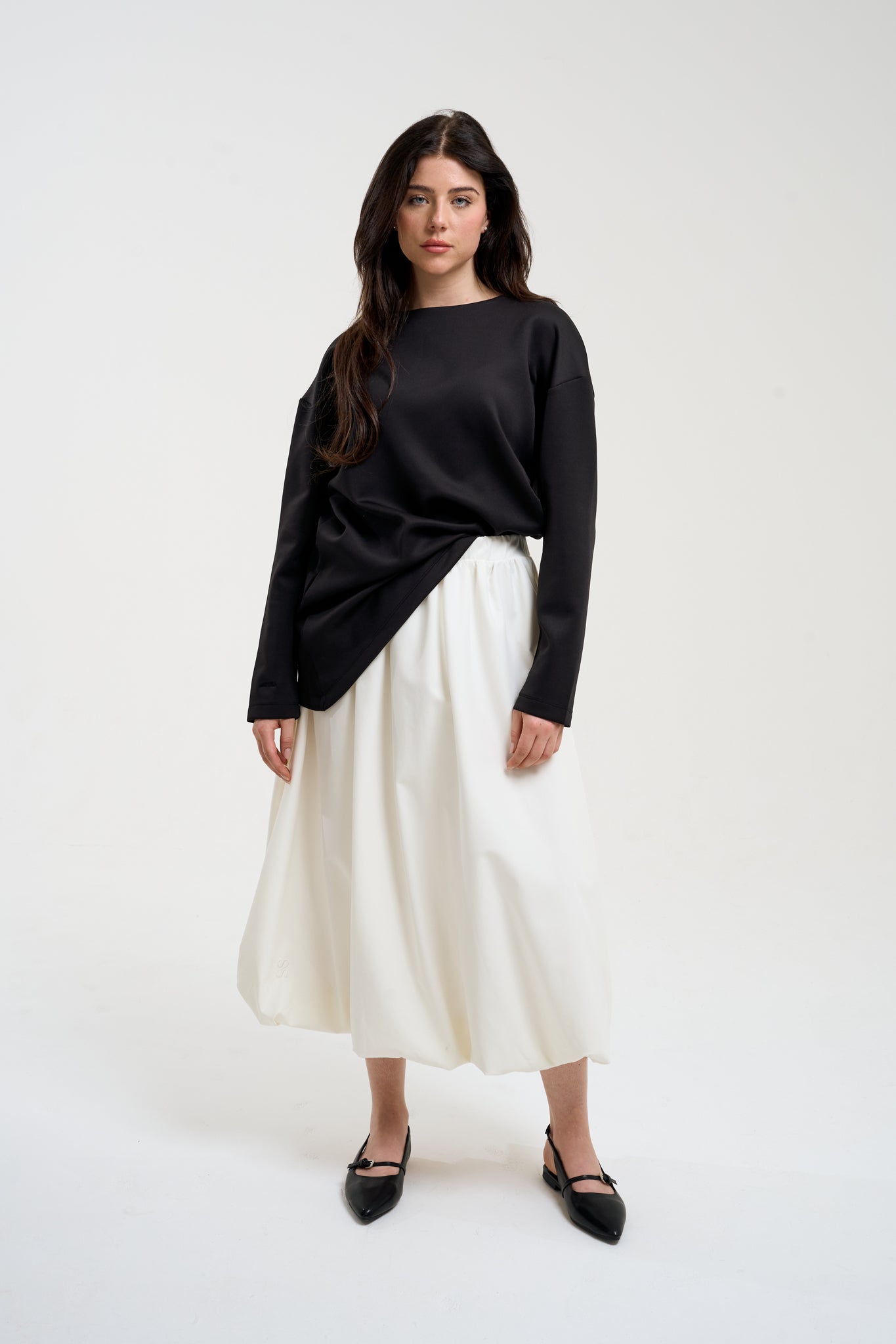 Balloon Maxi Skirt Ecru