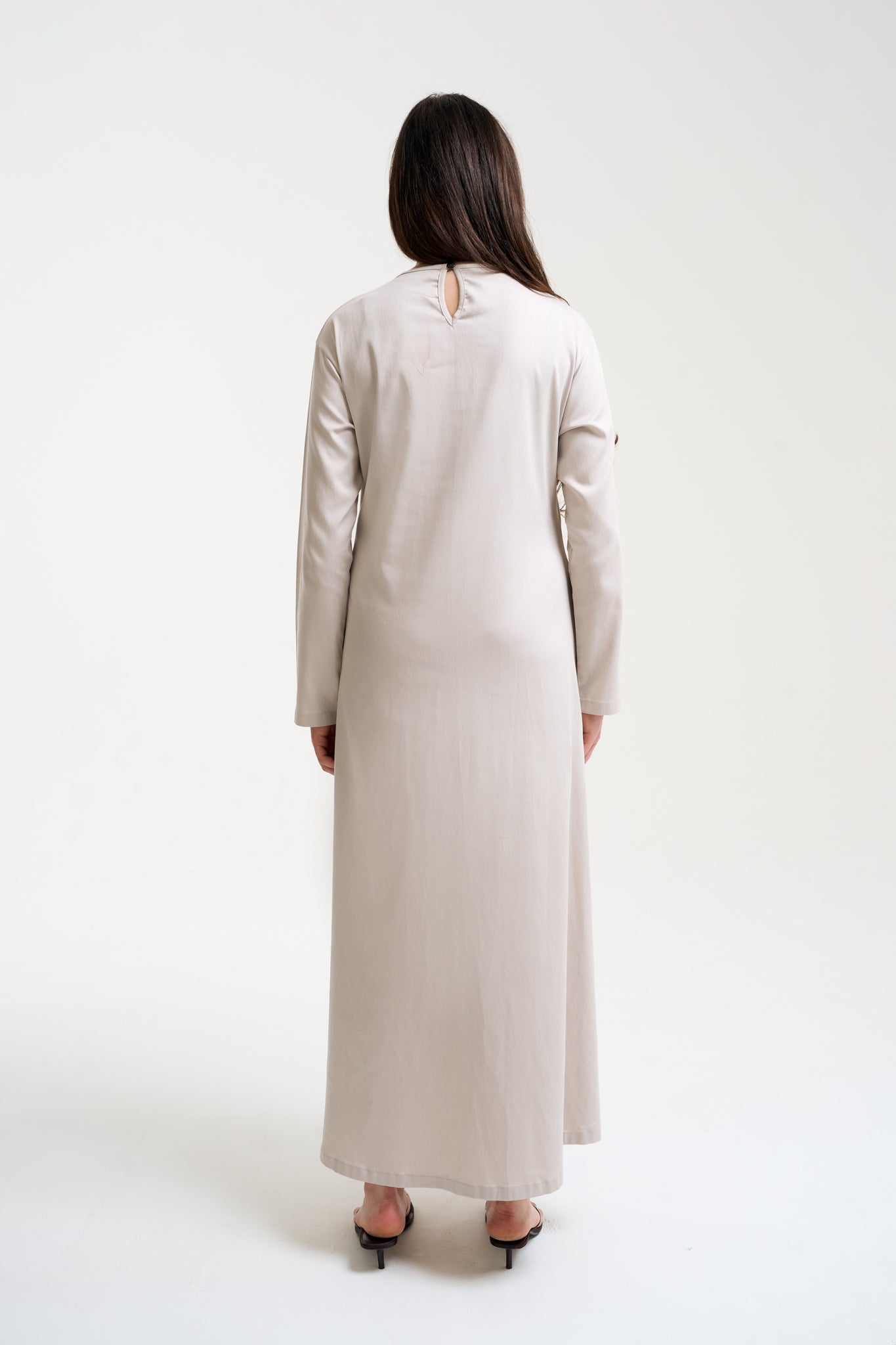 Mermaid Maxi Dress Beige