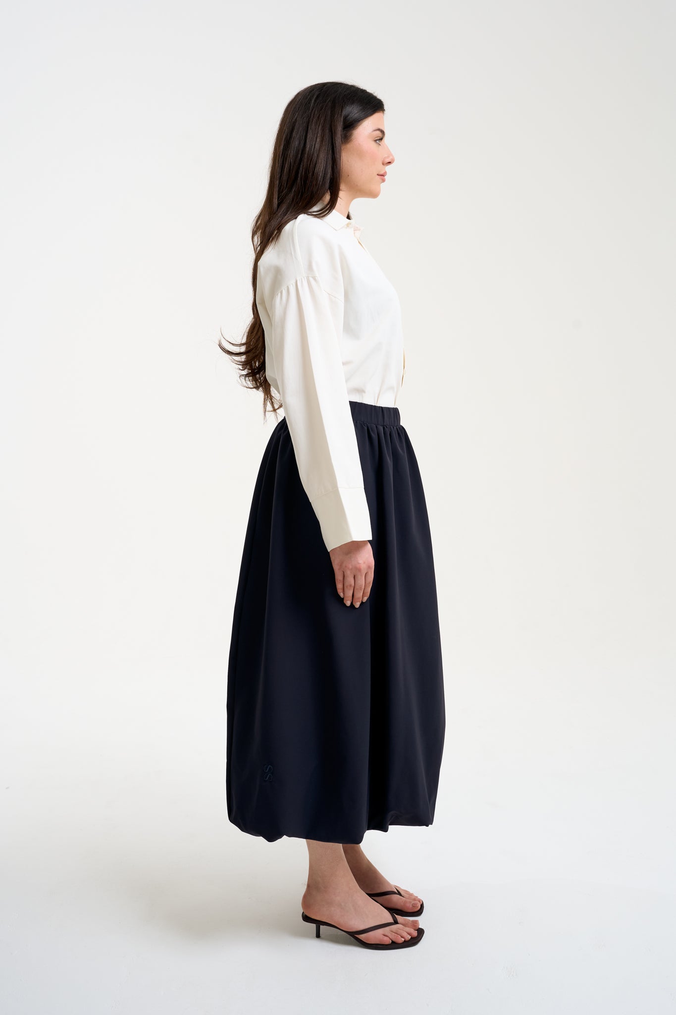 Balloon Maxi Skirt Black