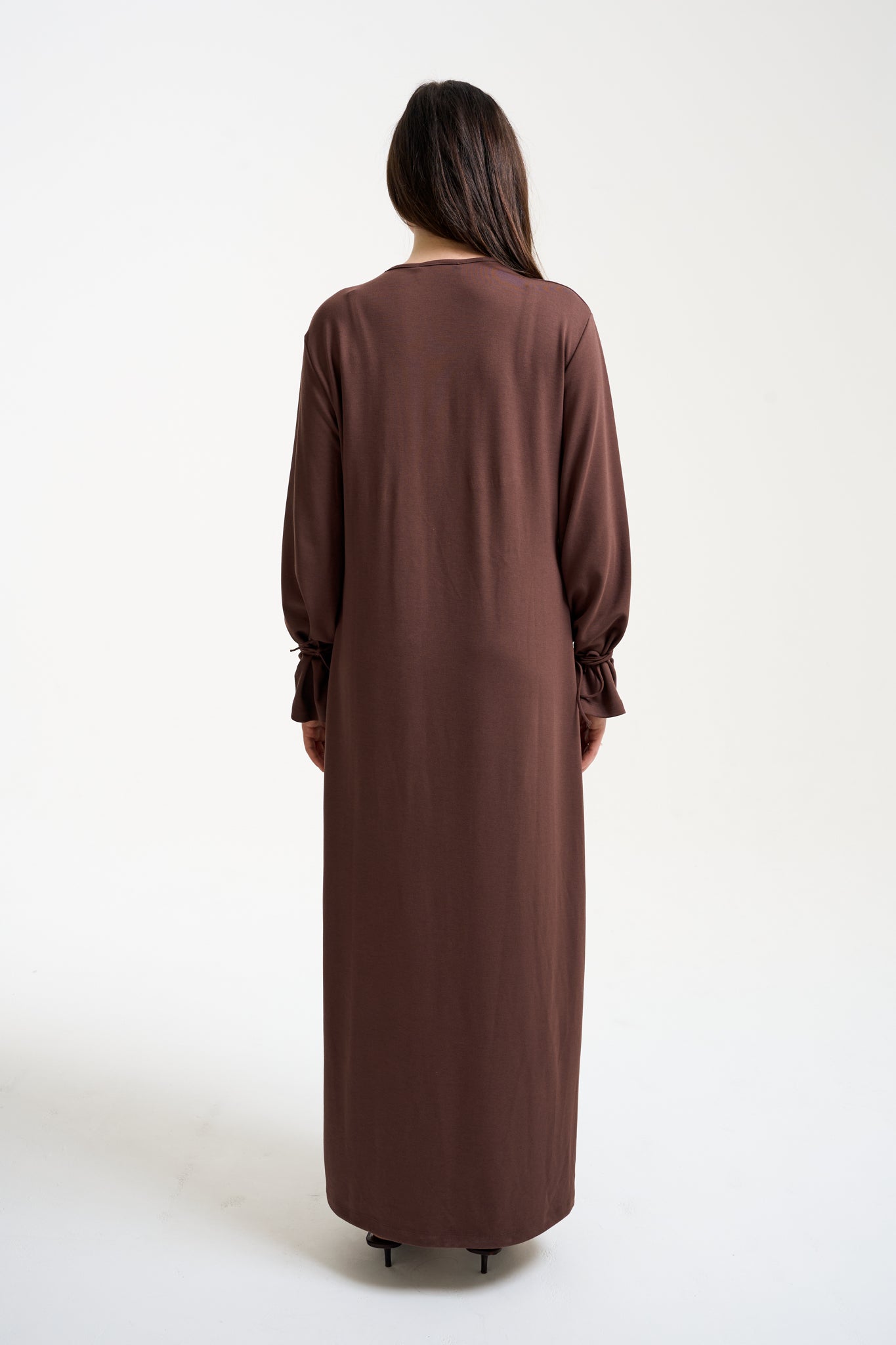 Twisted Maxi Dress Brown