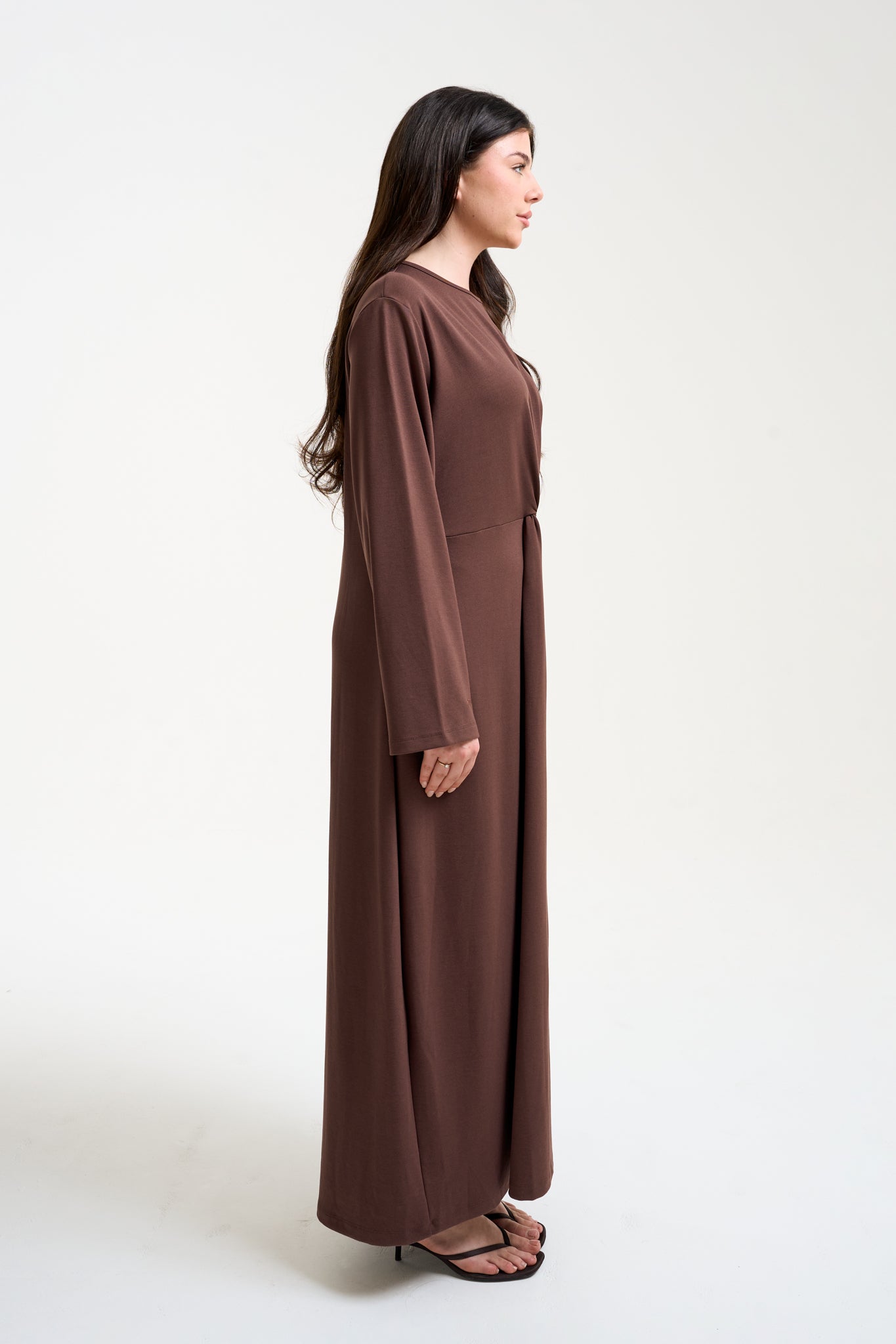 Twisted Maxi Dress Brown