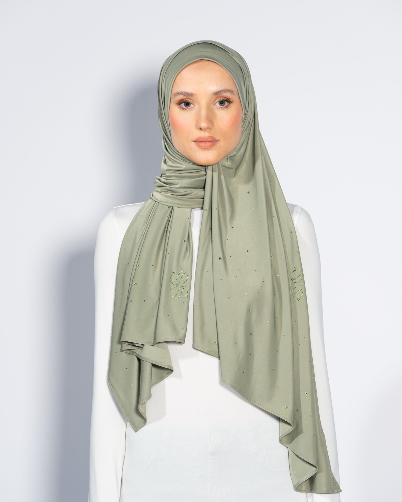 Stone Liquid Scarf | Moss Green