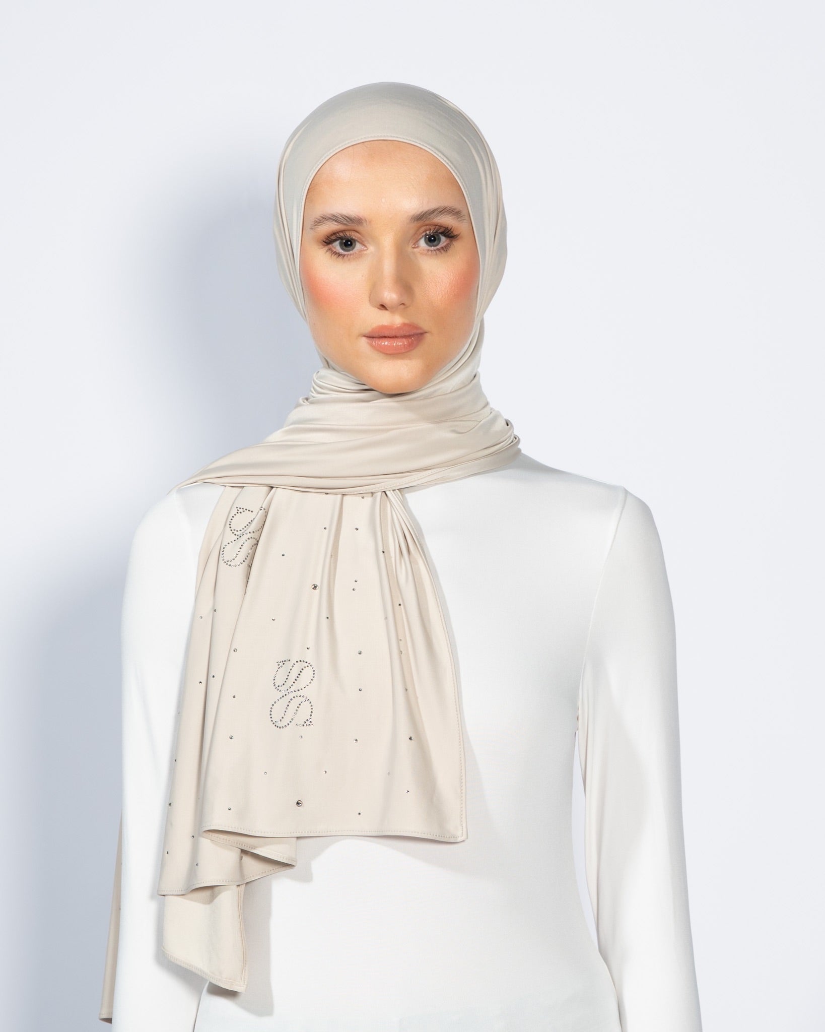 Stone Liquid Scarf | Golden Beige