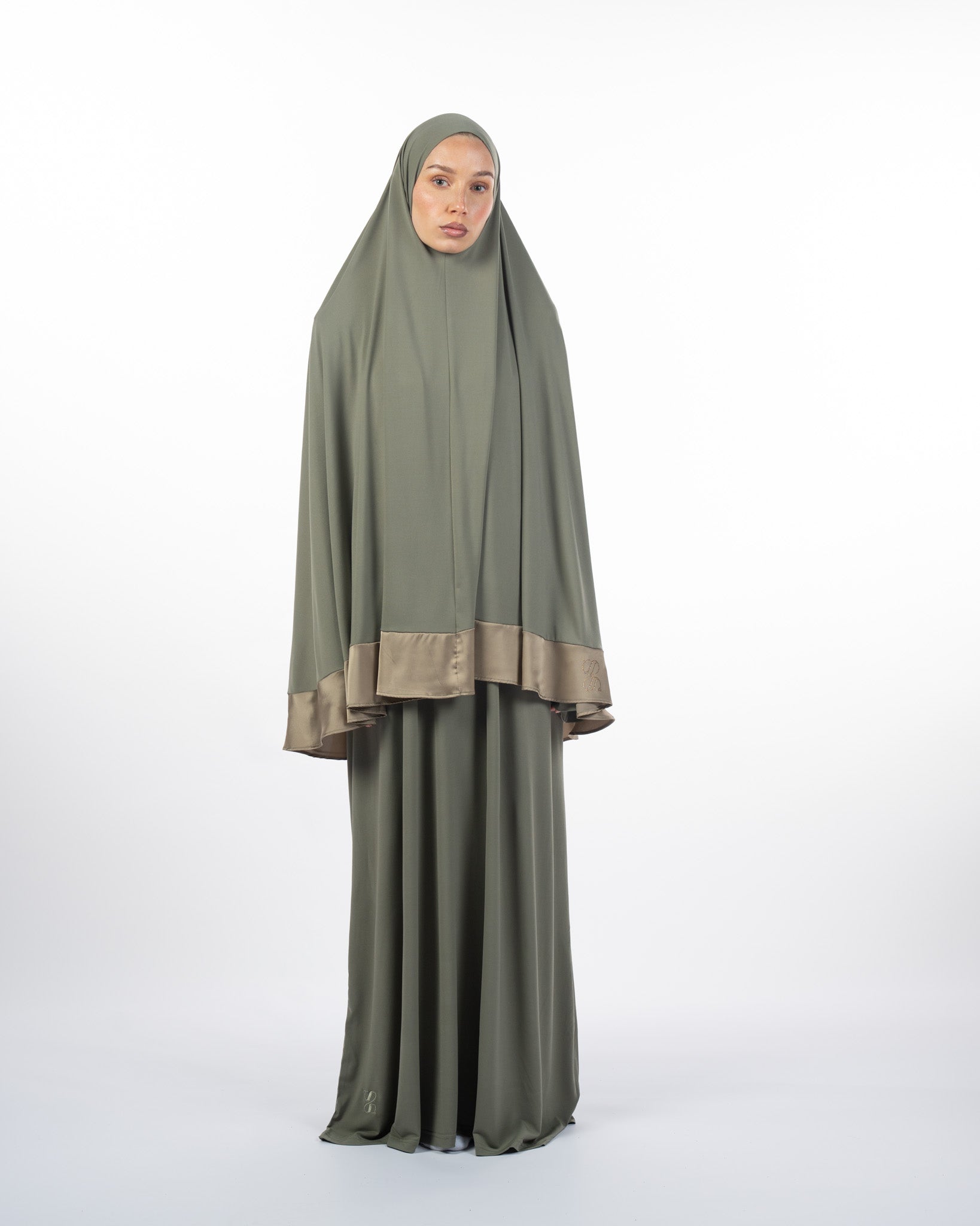 Silk Khimaar Set | Matcha Latte