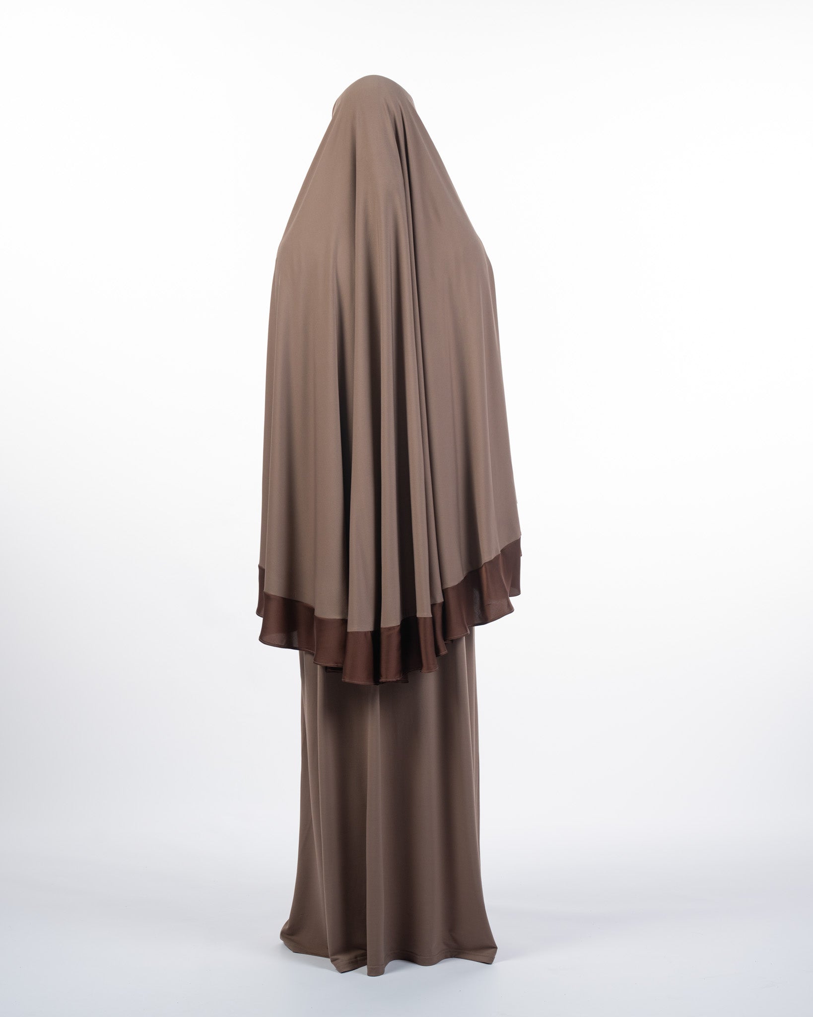 Silk Khimaar Set | Nude Taupe