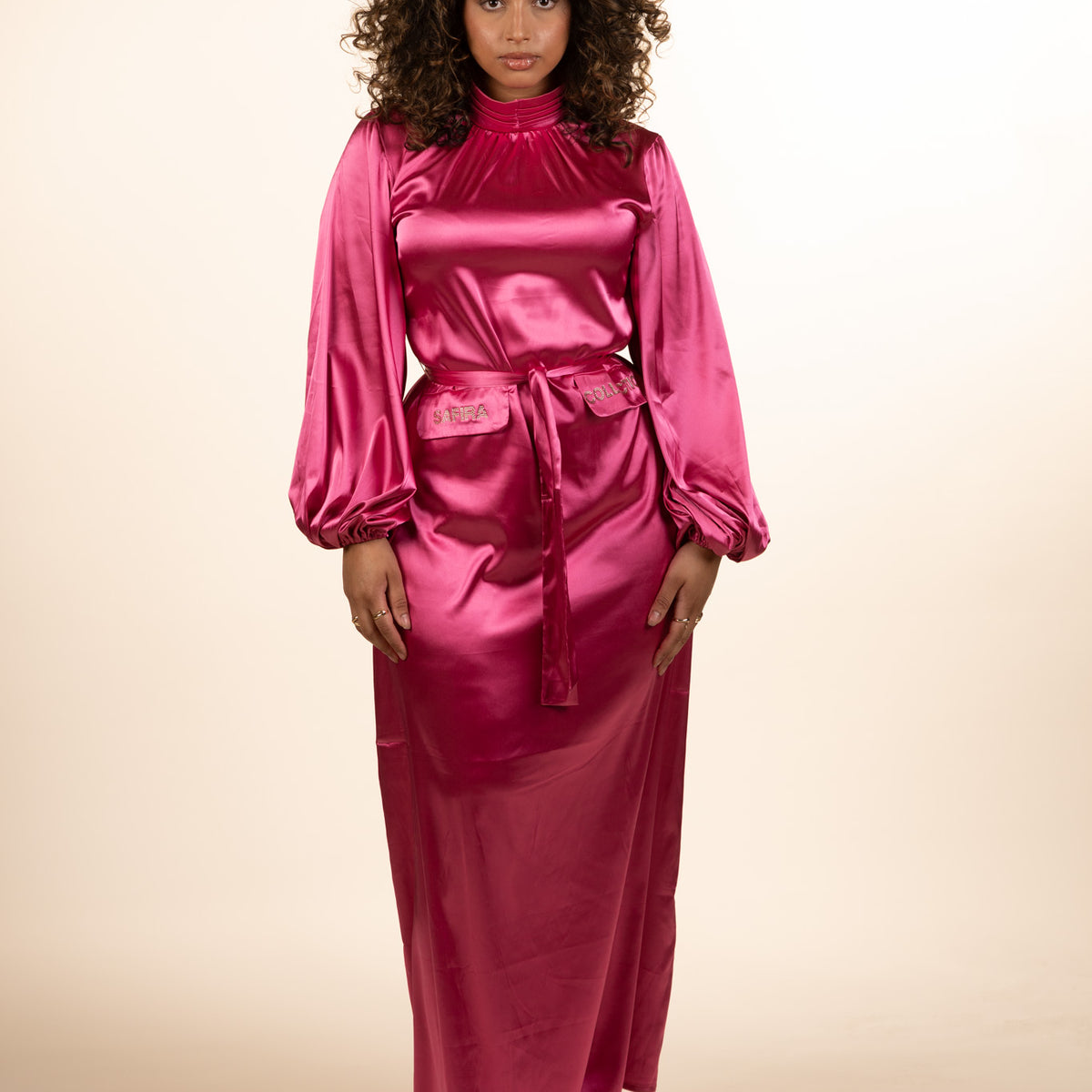 satin dress pink Dresses