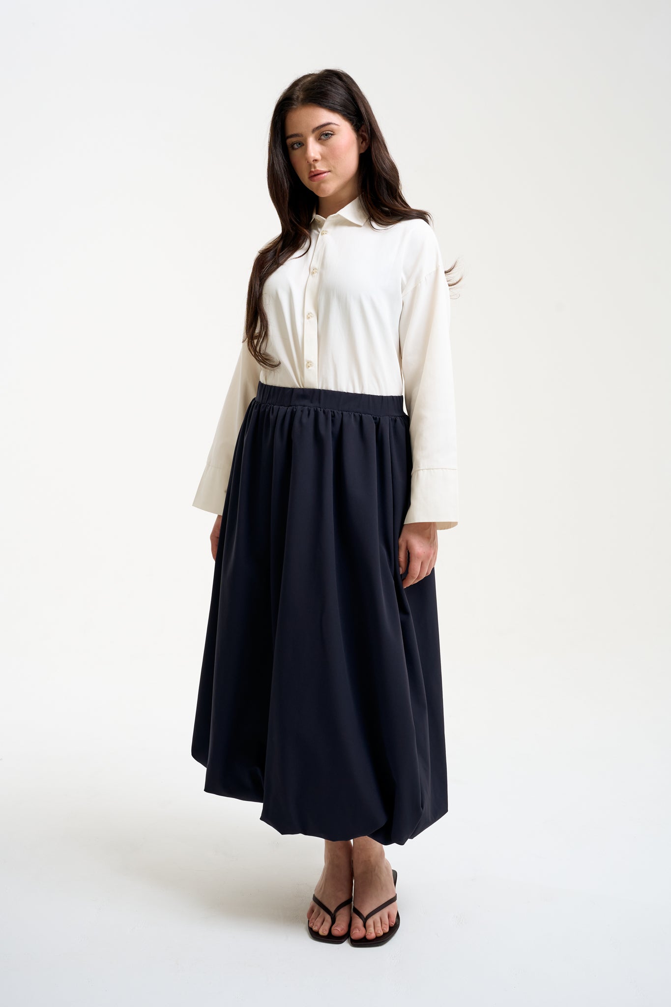 Balloon Maxi Skirt Black