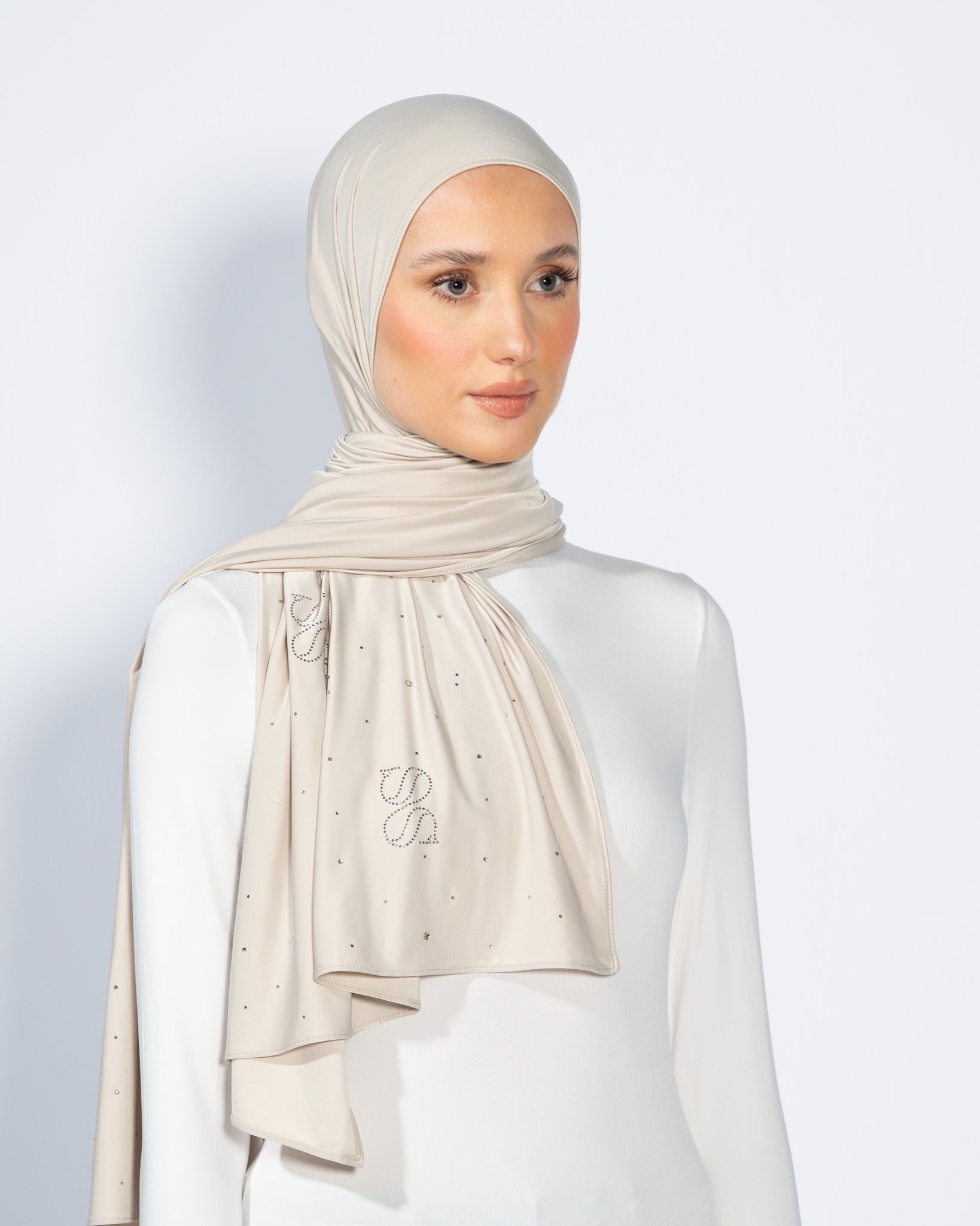 Stone Liquid Scarf | Golden Beige