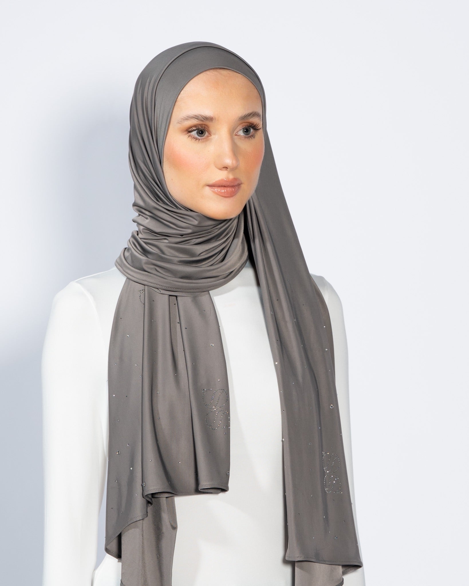 Stone Liquid Scarf | Silver